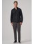 Erkek Siyah Trend Slim Fit Italyan Yaka Gömlek 4