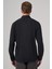 Erkek Siyah Trend Slim Fit Italyan Yaka Gömlek 5
