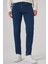 Erkek Mavi Denim 5 Cep Slim Fit Jean Kot Pantolon 1