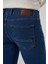 Erkek Mavi Denim 5 Cep Slim Fit Jean Kot Pantolon 4