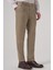Erkek Bej Poliviskon Trend Desenli Slim Fit Çift Pile Pantolon 2