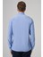 Erkek A. Mavi Trend Düz Slim Fit Tam Italyan Yaka Gömlek 5