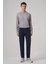 Erkek Lacivert Pamuk Trend Slim Fit Chino Pantolon 3