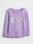 Kız Bebek Mor Gap Logo T-Shirt 1