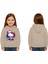 Unisex Hello Kity Baskılı Çocuk Swaetshirt Baskılı Kapüşonlu 3 Iplik Şardonlu 1
