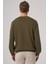 Erkek Haki Basic Bisiklet Yaka Sweatshirt 6