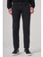 Erkek Siyah Denim 5 Cep Slim Fit Jean Kot Pantolon 1