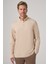 Erkek Bej Trend Polo Yaka Rayon Sweatshirt 1