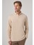 Erkek Bej Trend Polo Yaka Rayon Sweatshirt 2