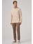 Erkek Bej Trend Polo Yaka Rayon Sweatshirt 4