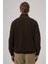 Erkek Kahve Fermuarlı Bato Yaka Dynamic Fit Sweatshirt 5