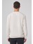 Erkek Ekru Basic Bisiklet Yaka Sweatshirt 5