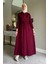Hazan Triko Elbise Bordo 8