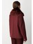 Kadın Yakası Kürklü Kruvaze Mont 6085 Bordo 4