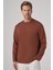 Erkek Kiremit Trend Bisiklet Yaka Rayon Sweatshirt 1