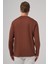 Erkek Kiremit Trend Bisiklet Yaka Rayon Sweatshirt 5
