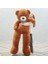 Peluş 120 cm Papyonlu Sevimli Ayı - Sevgiliye Özel Hediye Kahverengi 3