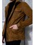 Erkek Safari Fermuarlı Hakiki Deri Taba Süet Ceket 2
