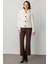 Kadın Kolu Apoletli Kapak Cepli Mont 6111 Ekru 3