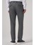 Erkek Füme Poliviskon Trend Desenli Slim Fit Çift Pile Pantolon 5