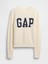 Kadın Beyaz Gap Logo Intarsia Kazak 2