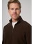 Erkek Kahve Fermuarlı Bato Yaka Dynamic Fit Sweatshirt 3