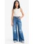 Kız Çocuk Wide Leg Yırtık Detaylı Geniş Paça Jean Pantolon 15
