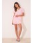 Kadın Pembe Şortlu Pijama Takımı 2