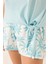 Sıfır Kol Desenli Şort Pijama Takımı 5