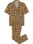 Kadın Hardal Desenli Pijama Takımı 7
