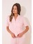 Kadın Pembe Desenli Pijama Takımı 2
