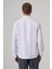 Erkek Beyaz Polyester Trend Desenli Dynamic Fit Italyan Yaka Gömlek 5