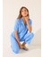 Kadın Mavi Desenli Pijama Takımı 6