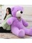 Sevgiliye Hediye- 160 cm Kumaş Papyonlu Dev Boy Peluş Ayı Mor 1