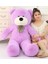 Sevgiliye Hediye- 160 cm Kumaş Papyonlu Dev Boy Peluş Ayı Mor 2