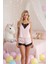 Dantel Işlemeli Saten Şort Takım Pembe XL 2
