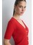 Kısa Kollu Ribana Triko Hırka - Kırmızı 6