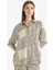 Şal Desenli Viskon Plaj Gömleği C3158AX25SP 12
