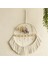 Bohem Ahşap Boncuk Pamuk Halat Kolye Dokuma Püskül Yuvarlak Duvar Kolye Ev Yatak Odası Dekorasyon (Yurt Dışından) 2
