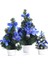 Mini Masa Üstü Ağacı Ev Noel Küçük Masaüstü Dekorasyon Partisi Süs Ailesi, Mavi (Yurt Dışından) 1