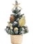Mini Masa Üstü Ağacı Ev Noel Küçük Masaüstü Dekorasyon Partisi Süs Ailesi, Altın (Yurt Dışından) 5