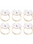6pcs Çiçek Peçete Yüzüğü, Çiçek Serviette Tokaları Peçete Peçeteli Yemek Masaları Düğün Ziyafet Noel Için Dekor Ayar (Yurt Dışından) 1