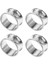 4pcs Peçete Yüzükleri, Peçete Tutucu Yüzüğü, Dövülmüş Tasarım Serviettes Tokası Düğün, Gümüş (Yurt Dışından) 1