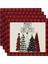 4pcs Noel Ağaçları Kar Pembe Noel Placemats Mutfak Yemek Dekorasyonu Için Kış Masa Paspasları (Yurt Dışından) 5