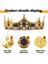 Erkekler Için Altın Kral Taçlar - Barok Vintage Rhinestone Crystal Crown, Tiyatro Balo Partisi Için Erkekler Tam Kral Taç (Yurt Dışından) 4