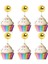 24 Adet Disko Top Cupcake Toppers Disko Top Cupcake Seçer Yansıtıcı Ayna Top Kek Toppers Disko Süslemeleri Altın (Yurt Dışından) 2