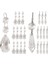 24 Adet Avize Kristal Prizma Kolyeler Set 38 mm Açık Gözyaşı Icicle Avize Kristaller Parçalar Yedek Kristaller (Yurt Dışından) 3