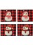 Noel Masası Placemat Kar Adamı Kar Tanesi ve Kış Kardan Adam Set 4 Placemat Dekoratif Yıkanabilir Masa Paspasları (Yurt Dışından) 1