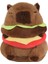 Gerçekçi Capybara Burger Peluş, Sevimli Capybara Dolgulu Hayvan Yastığı Plushie Oyuncak, Yumuşak Hamburger Yemek Doldurulmuş Oyuncaklar Bebek (Yurt Dışından) 1