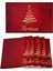 Merry Noel Ağacı Placemats Seti 6, Kaymaz/silme Temiz Keten Yemek Masası Paspas Seti, Isıya Dayanıklı Masa Astarı (Yurt Dışından) 1